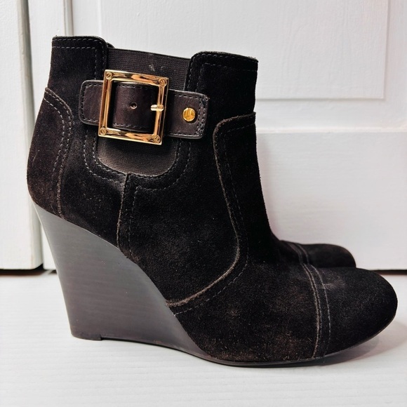 TORY BURCH Adrienne Brown Suede Ankle Booties Size 8 - Picture 5 of 9